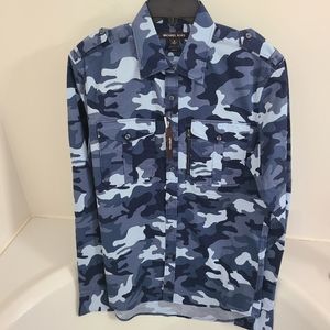 Camo button down shirt